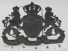 Bavarian Chevau-Leger Enlisted Model 1916 Helmet Plate - Rare Visuel 3